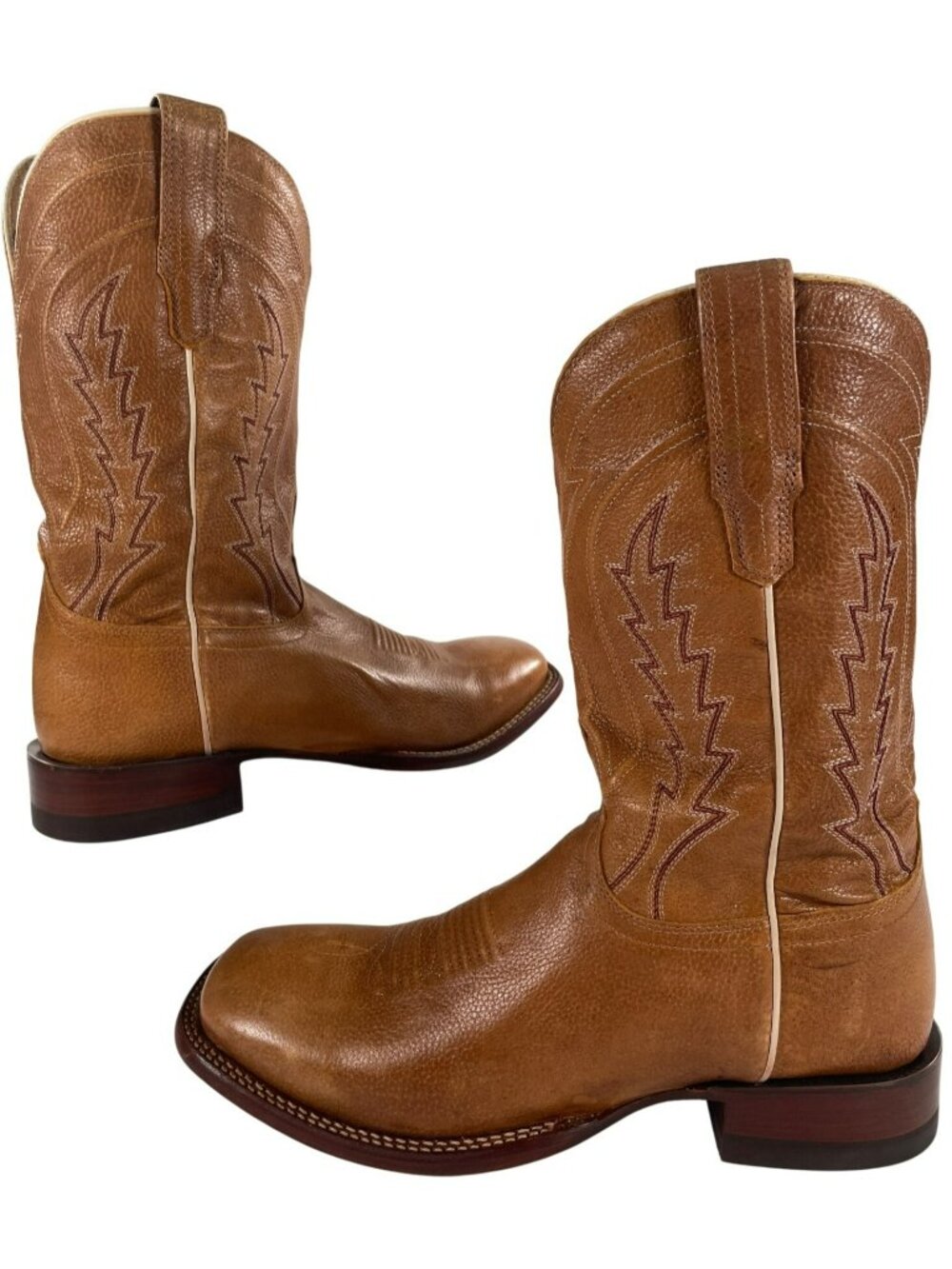 Tecovas The Doc Buckskin Deerskin Western Boots Leather Men's Size 10.5 EE NEW